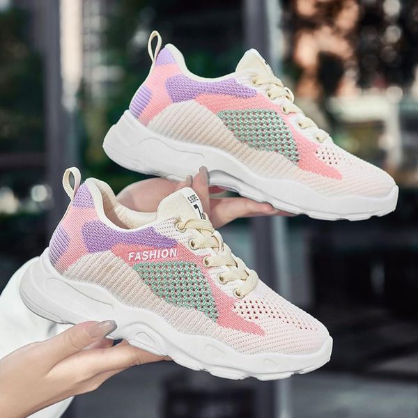 کفش Accevia Women Fashion Sneakers Breathable Walking Casual Shoes Ladies Sports Comfort | Lightweight Gym Sneakers for Women During Your Daily Activities - تصویر 8