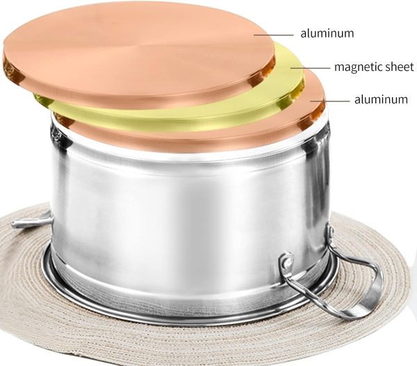قابلمه Stainless Steel Stockpot Cooking Pot with Glass Lid, Thickened Bottom Stainless Steel, Pasta Pot Soup Pot for Cooking - تصویر 5