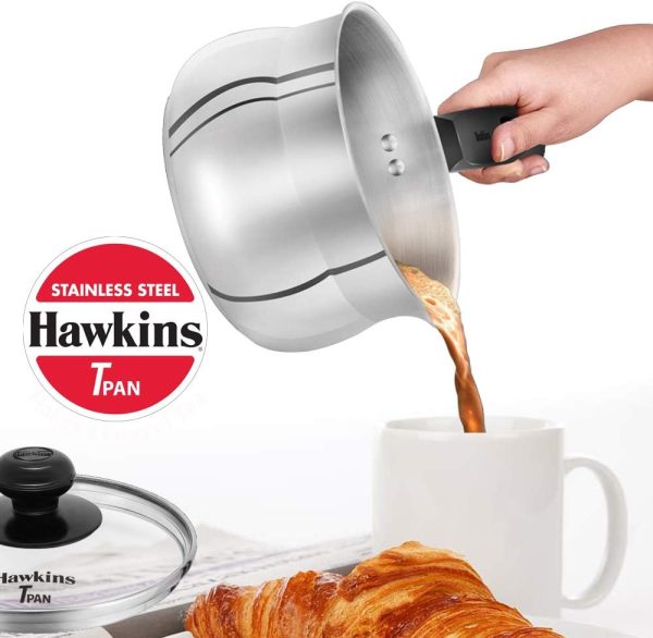 شیرجوش Hawkins Stainless Steel Tpan 1.5L with Glass lid - تصویر 5