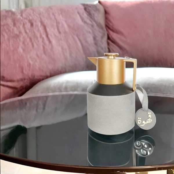 فلاسک LAMSIT IBDAA Coffee Thermo Flask | Tea Vacuum Pot | Heat Insulated Thermos | 1.0 Litre Dallah | Arabic Carafe | Jug Dalla | Teapot | Coffeepot - تصویر 6