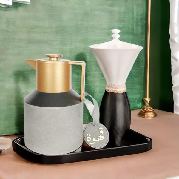 فلاسک LAMSIT IBDAA Coffee Thermo Flask | Tea Vacuum Pot | Heat Insulated Thermos | 1.0 Litre Dallah | Arabic Carafe | Jug Dalla | Teapot | Coffeepot - تصویر 5