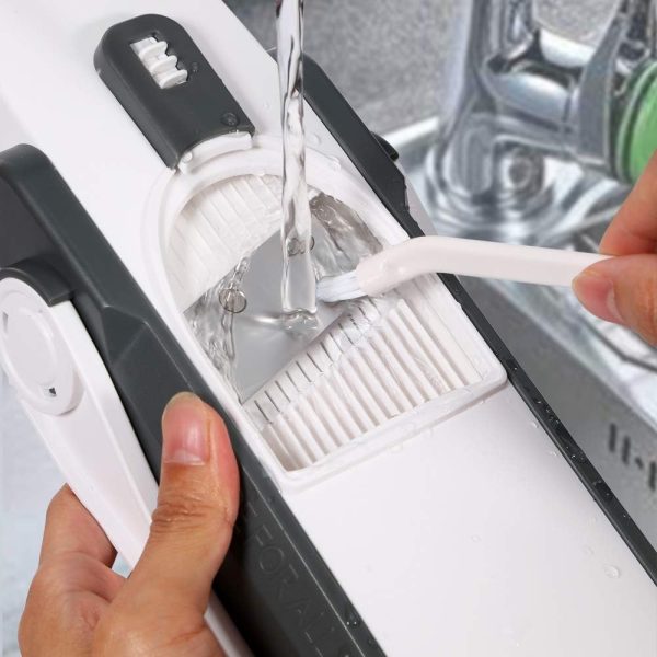 رنده Adjustable Mandoline Slicer Safe Vegetable Slicer by ONCE FOR ALL Food Chopper Vegetable Cutter Quick Dicer Fruit French Fry Julienne - تصویر 5