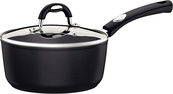 سرویس قابلمه Tramontina Monaco Induction 7 Pieces Black Aluminum Cookware Set with Interior and Exterior Starflon Premium PFOA Free Nonstick Coating - تصویر 5