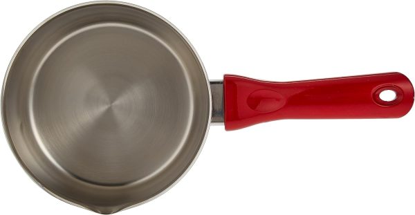 شیرجوش Hascevher Stainless Steel Milk Pot With Red Handle (16 CM / 2.0 LTR) - تصویر 5