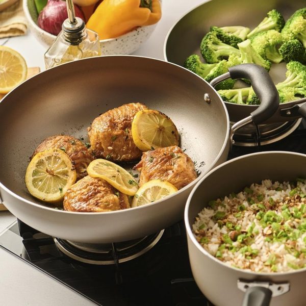 سرویس قابلمه Brinox Saffron Line - Aluminum - 5-Piece Cookware Set Red - تصویر 6