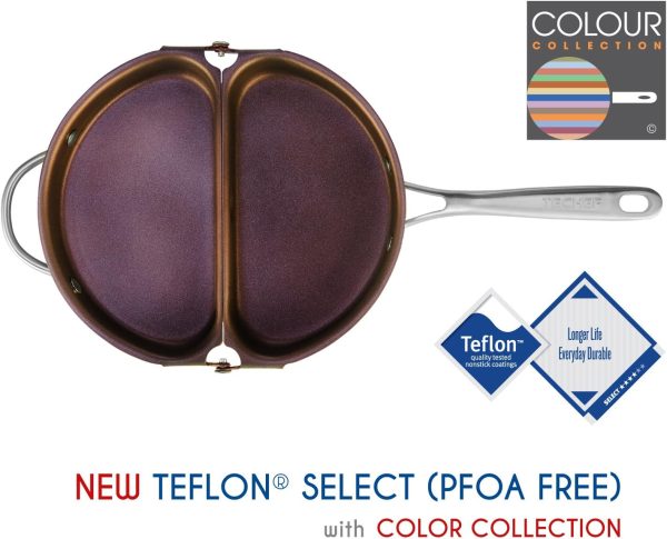 ماهی تابه TECHEF - Frittata and Omelette Pan, Coated with New Teflon Select/Non-Stick Coating (PFOA Free) (Purple) - تصویر 6