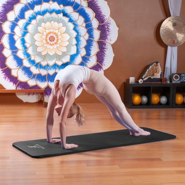 مت ورزشی ProsourceFit Extra Thick Yoga and Pilates Mat, High Density Exercise Mat with Comfort Foam and Carrying Strap, Pink - تصویر 8