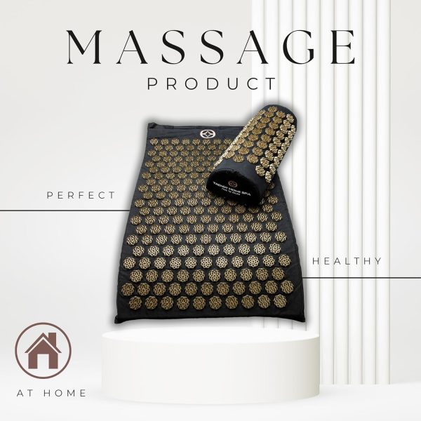 مت ورزشی Trendy Home Spa Acupressure Mat & Massage Neck Pillow. Unlock True Relaxation: Reduce Back Pain, Get Back Massage, Neck Massage & Serenity with Acupuncture Mat & Neck Massager Pillow with Travel Bag - تصویر 7