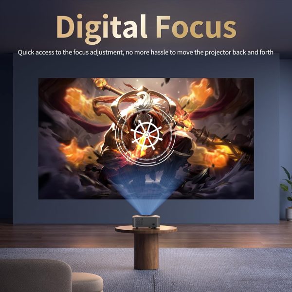 پروژکتور XVersion Smart Projector, Wi-Fi Projector, 450 ANSI Lumen, Native 1080P HD, 100 Inch Picture - تصویر 6
