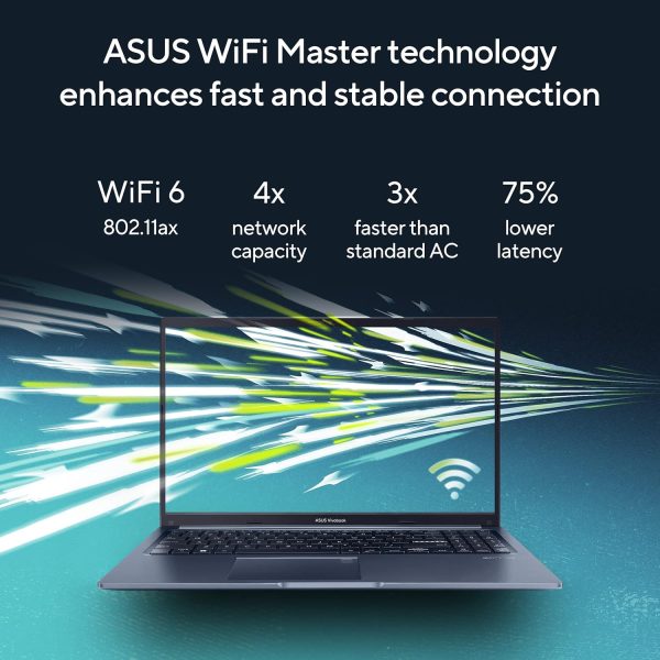 لپ تاپ ASUS Vivobook 15 X1502ZA-BQ1176W Icelight Silver Slim Laptop, i7-12700H 2.3 GHz 16GB 512GB PCIE G3 SSD, Intel Iris X, WIN11 HOME, 15.6-inch FHD 1920X1080 16:9, HD Webcam, Backlit-Eng-Arb-KB - تصویر 11