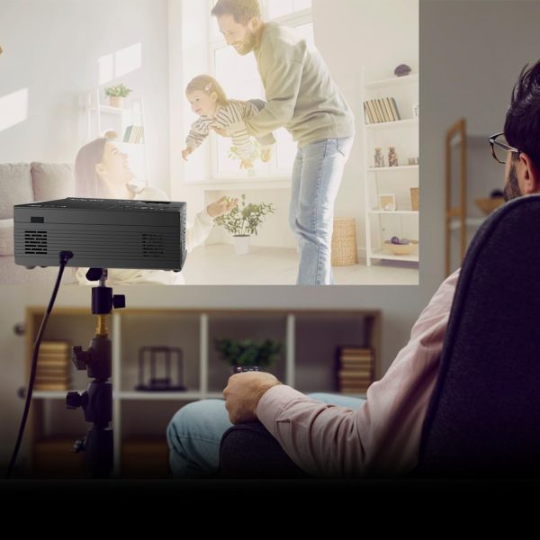 پروژکتور GINCSRI mini Projector for iphone HD 1080P video projectors 10000 Lumens 200" - تصویر 9