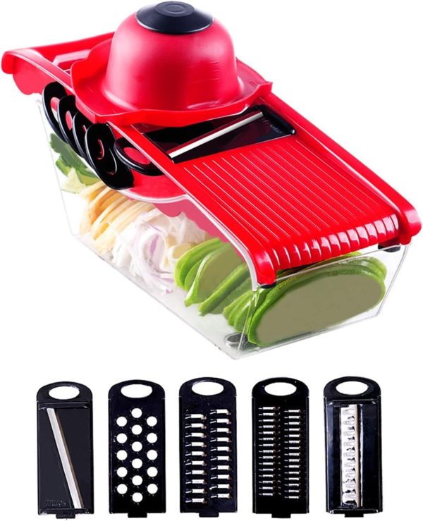رنده Timber Kitchen 10 in 1 Vegetable Chopper, Multifunctional Mandoline Slicer Dicer Household Kitchen Manual Julienne Grater Cutter for Onion, Garlic, Carrot, Potato, Tomato, Fruit, Salad