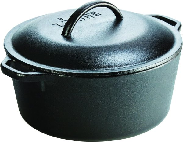 سرویس قابلمه Lodge Seasoned Cast Iron Piece Bundle 5 Piece Black L5HS3 - تصویر 5