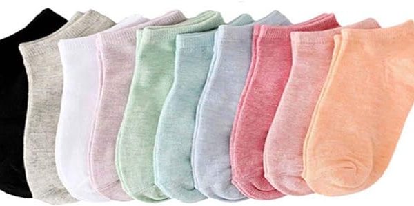 جوراب KASTWAVE 10 Pairs Of Solid Color Socks, Environmentally Friendly Casual Low Ankle Socks For Men And Women - 38