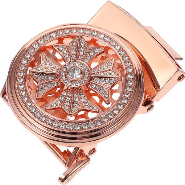 کمربند MNYOM Men Dress Belt Automatic Belt Buckle Men Diamond Belt Buckle Plaque Belt Buckle Clothing Accessory (Rose Gold) Mens Rhinestone Belt
