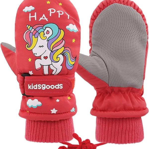 دستکش Kids Winter Snow Gloves Baby Boys Waterproof Ski Mittens Fleece Lined Toddler Girls Windproof Warm Glove for Snowboard
