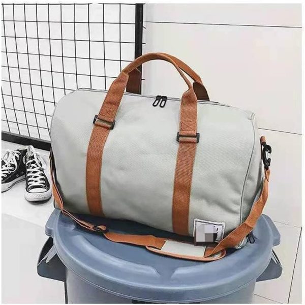 کیف ورزشی Sports Gym Bag with Shoes Compartment Large Capacity Gym Bag Travel Duffel Bag Multi Pocket Duffel Bag for Men and Women Workout Travel Grey - تصویر 11