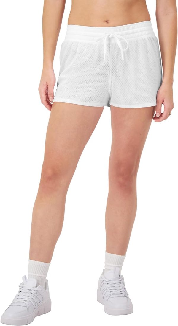 شلوارک زنانه ورزشی Champion womens Mesh Shorts, Lightweight Gym Shorts, Mid-rise Workout Shorts for Women, 2.5" Shorts (pack of 1)