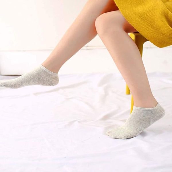جوراب KASTWAVE 10 Pairs Of Solid Color Socks, Environmentally Friendly Casual Low Ankle Socks For Men And Women - 38 - تصویر 5