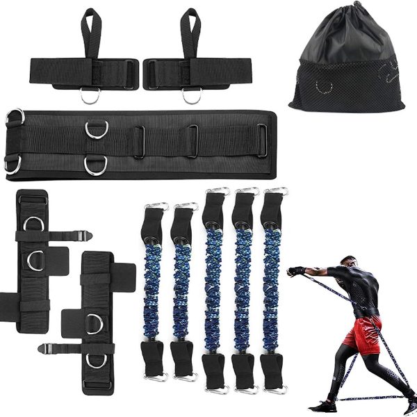کش ورزشی SFEEXUN Boxing Resistance Bands Set for Speed and Agility, Workout Band Ankle Exercise Bands Legs Ankle Straps for Resistance Training Enhance Explosive Power