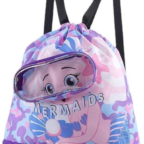 کیف ورزشی شنا TAPIT Swimming Backpack for Kids, Dry and Wet Separation Waterproof Storage Bag Portable Drawstring Backpack for Gym Sports Beach Pool Gear Bag