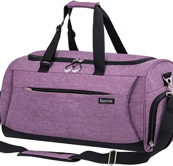 کیف ورزشی Kuston Sports Gym Bag with Shoes Compartment &Wet Pocket Gym Duffel Bag Overnight Bag for Men and Women
