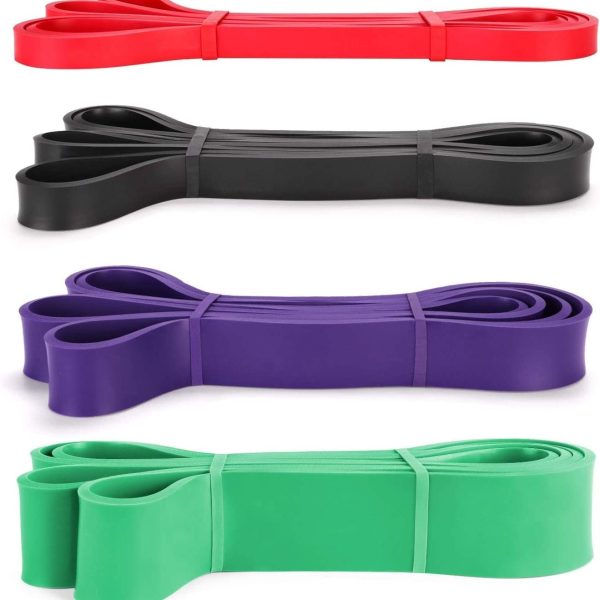 کش ورزشی SKY-TOUCH Pull up Assist Bands Set Set Of 4 Exercise Resistance Bands Stretch Bands, Mobility Bands, Powerlifting Bands For Resistance Training, Physical Therapy And Home Workout