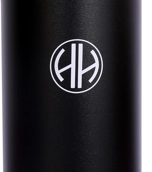 قمقمه HYDRO HYPE Stainless Steel Water Bottle 1L,Double Wall Flask 32Oz,Wide Mouth Spout Lid Thermos for Sports,Gym,Kids School,Home,Office,BPA Free Vacuum Insulated Leak-proof,Water Bottle(Black)