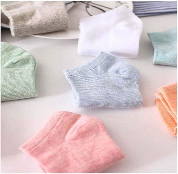 جوراب KASTWAVE 10 Pairs Of Solid Color Socks, Environmentally Friendly Casual Low Ankle Socks For Men And Women - 38 - تصویر 6