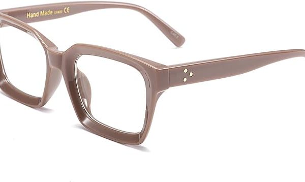 عینک FEISEDY Glasses Frame Womens Square Thick Eyeglasses Frame Classic Eyewear for Men B2461