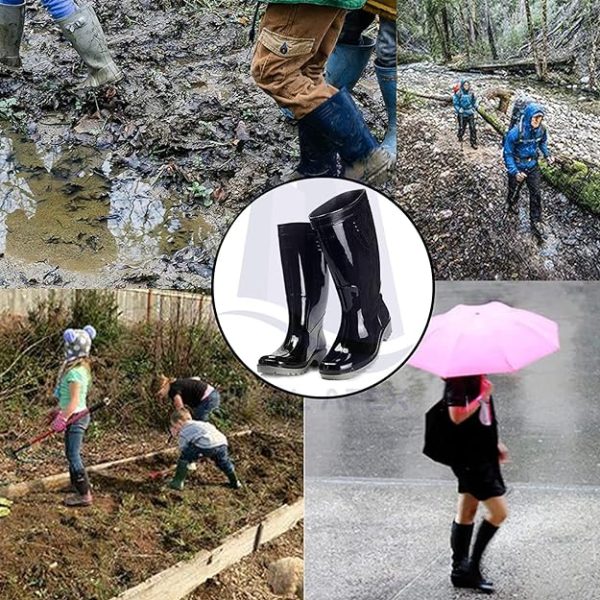 بوت Royal Apex Safety Waterproof Gum Boots – Protective Anti-Skid Wear Resistant Industrial Shoes for Construction Site, Gardening etc - تصویر 5