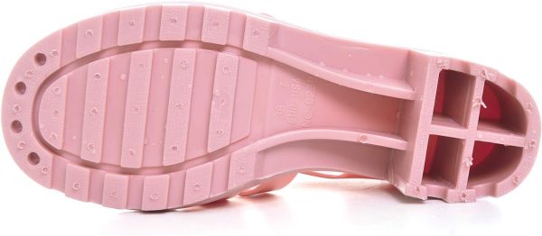 کفش Women Crystal Jelly Sandals Summer Women Rain Boots Retro Slingback Strappy Heels/Flat Sandals For Women - تصویر 5
