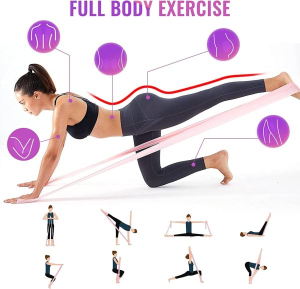 کش ورزشی SKY-TOUCH Latex Resistance Exercise Band 5Pcsexercise Bands For Physiotherapy, Strength Training & Fitness Workouts, Pilates, Stretching And Yoga Physical Therapy Fitness - تصویر 6