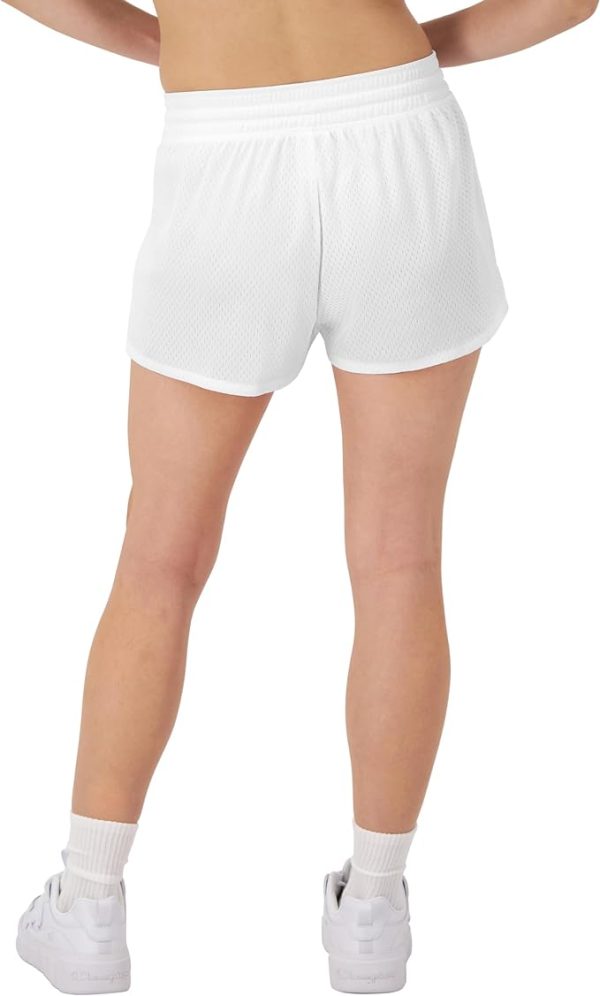 شلوارک زنانه ورزشی Champion womens Mesh Shorts, Lightweight Gym Shorts, Mid-rise Workout Shorts for Women, 2.5" Shorts (pack of 1) - تصویر 4
