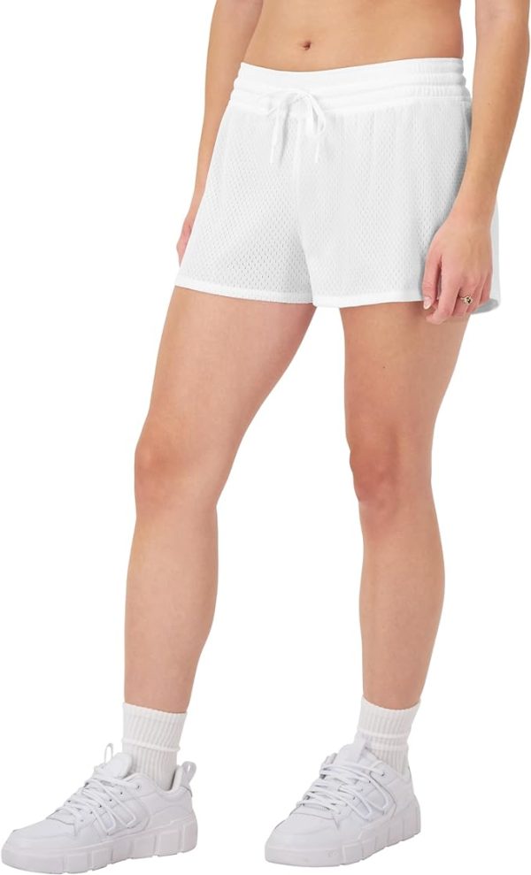 شلوارک زنانه ورزشی Champion womens Mesh Shorts, Lightweight Gym Shorts, Mid-rise Workout Shorts for Women, 2.5" Shorts (pack of 1) - تصویر 5