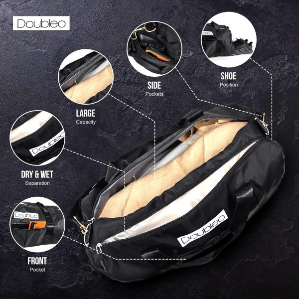 کیف ورزشی Gym Bag with Toiletry Hanging Bag and Shoes Compartment - Tear and Water Resistant Travel Duffel Bags for Men for Women - Large Capacity Multi-Pocket Sports Duffel Bag - Suitable for Outdoor - تصویر 7