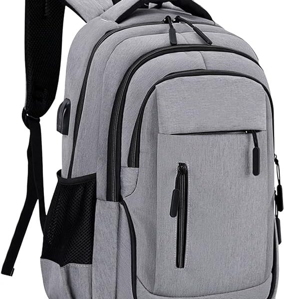 کوله پشتیVaupan Travel Laptop Backpack, Durable Business Backpack with USB Charging Port and Headphone Interface, Water Resistant College School Computer Bag Gifts for Men Women, Fits 17 Inch Notebook