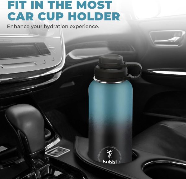 قمقمه HUBBL 946ml Large Capacity Leakproof Fruit Infuser Water Bottle, 24hrs Vacuum Insulation, Double Layer Detox Bottle, Stainless Steel Bottle, Water Bottle for Home Gym Outdoor Travel Bottle, BPA Free - تصویر 8