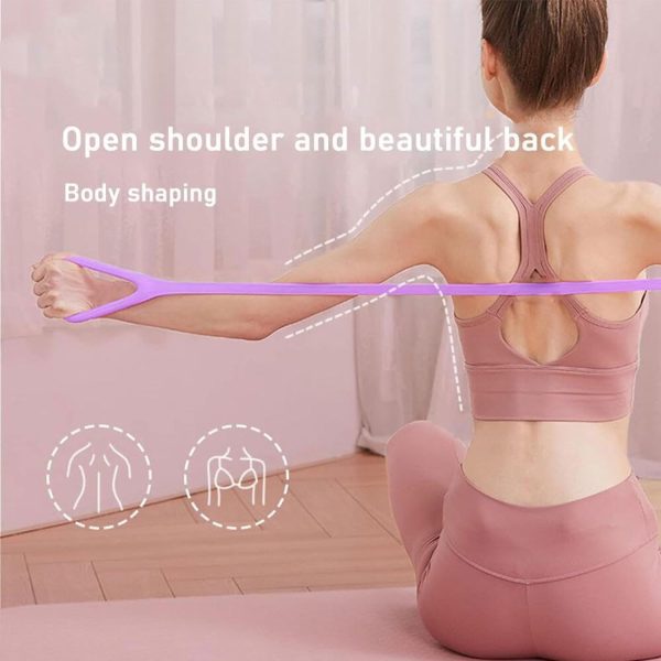 کش ورزشی UOEPOWA 2 Pack Figure 8 Fitness Resistance Band, Arm|Back Training Elastic Ropes Workout Chest Arm and Shoulder Stretch Bands Exercise Equipment for Physical Therapy, Pilates, Stretching - تصویر 8
