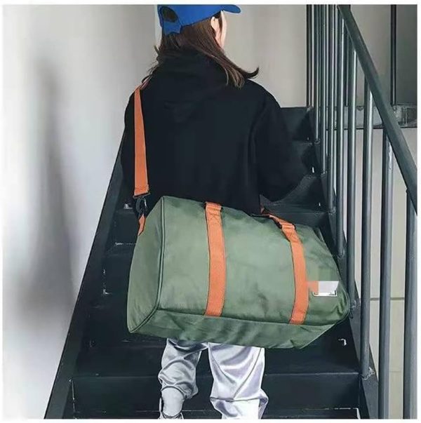 کیف ورزشی Sports Gym Bag with Shoes Compartment Large Capacity Gym Bag Travel Duffel Bag Multi Pocket Duffel Bag for Men and Women Workout Travel Grey - تصویر 8
