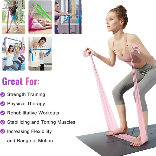 کش ورزشی SKY-TOUCH Latex Resistance Exercise Band 5Pcsexercise Bands For Physiotherapy, Strength Training & Fitness Workouts, Pilates, Stretching And Yoga Physical Therapy Fitness - تصویر 8