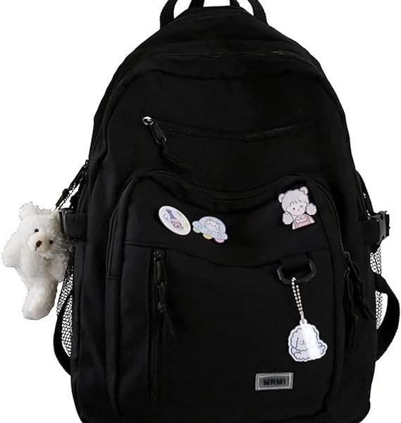 کوله پشتیCute Aesthetic Backpacks, School Backpack Teen Lightweight College Daypack for Teens Girls Women Students