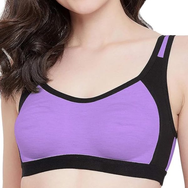 نیم تنه ورزشی Love Bell Women's Low Impact Sports Bra with Racerback - Double Layered Active Bra - Ladies Tank Top for Yoga - Training Bra - Sporty Crop Top