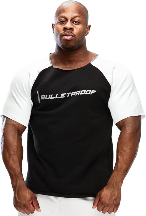 تی شرت ورزشی مردانه  MUSCLE GYM Mens Bodybuilding Rag Top Workout Terry Cotton Gym Wear T-Shirts Gym Wear Black