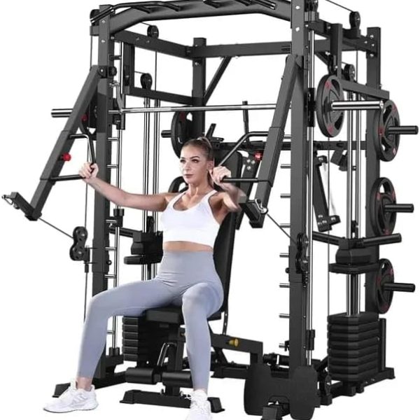 وسایل باشگاه خانگی  MIRACLE FITNESS ALL-IN-ONE FUNCTIONAL TRAINER MACHINE WITH SMITH CABLE CROSSOVER 2*48Kg WEIGHTS STACK
