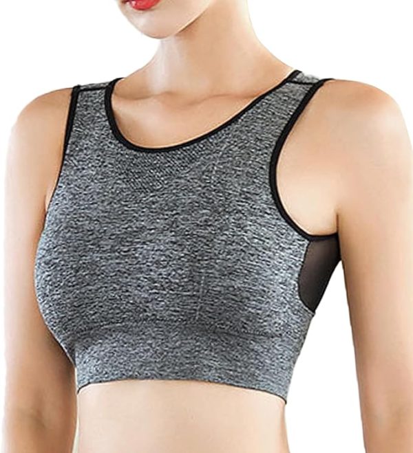 نیم تنه ورزشی Dress Cici Full Coverage Longline Sports Bra, Medium Impact Push Up Yoga Gym Running Bra