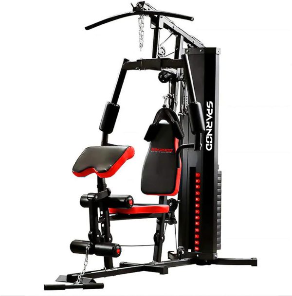 وسایل باشگاه خانگی  Sparnod Fitness SHG-10000 Multifunctional Heavy-Duty Steel Frame Home Gym Station (Free Installation Service)