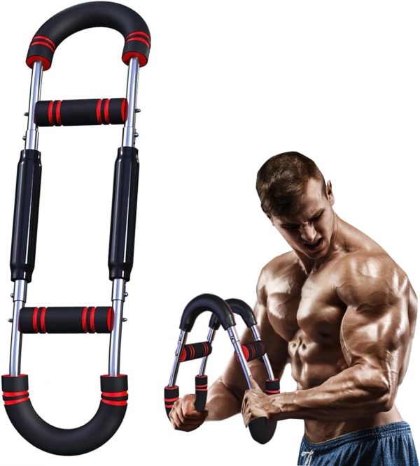 وسایل باشگاه خانگی Twister Arm Exerciser Wrist Strengthener, Adjustable Tension Forearm Exerciser Chest Expander Upper Body Hand Workout Strength Trainer Portable Spring Resistance Home Gym Equipment for Muscle Improve