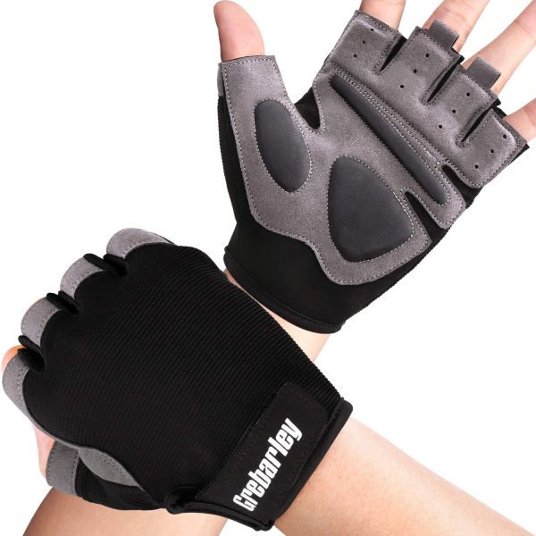 دست کش ورزشی Grebarley Gym Gloves,Training Gloves Full Wrist Support,Breathable Extra Grip Palm Protection Fitness Crossfit for Men & Women