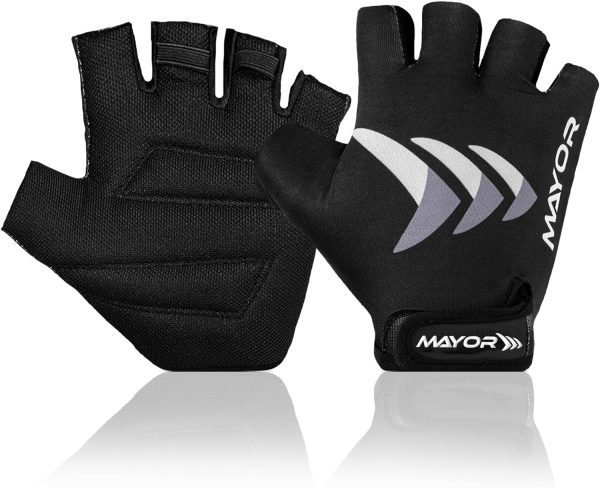 دست کش ورزشی Mayor Freedom Gym, Crossfit, Exercise & Sports Gloves- Ideal for Men & Women_Medium Size (Grey/Black)